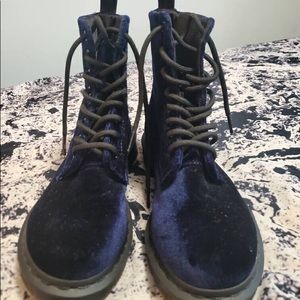 Blue Velvet Brocade Dr. Martens  size 7